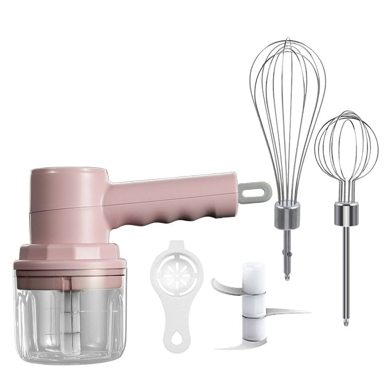 Mini hachoir x Batteur électrique sans fil