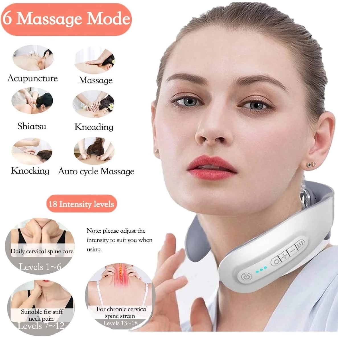 Masseur de cou chauffant électrique
