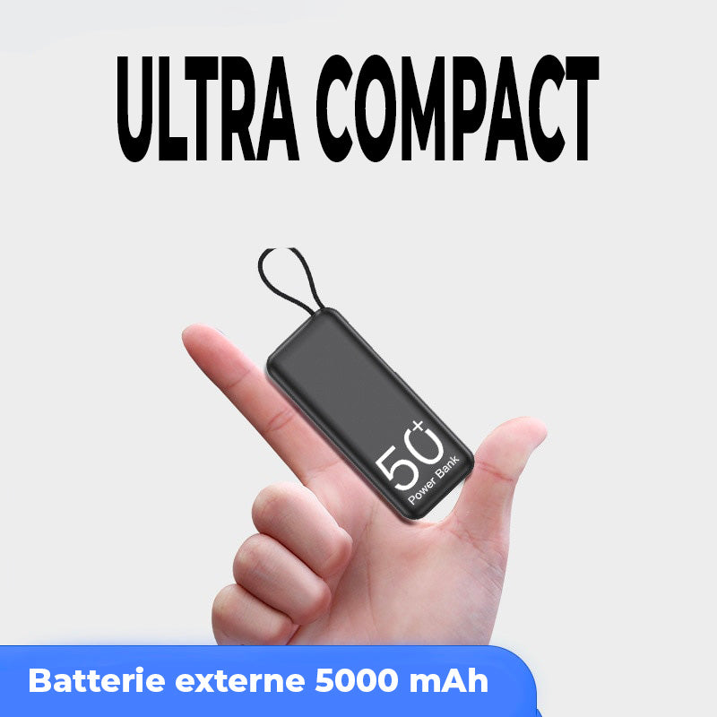 Mini batterie externe portable 5000mAh - Shoppinea