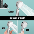 Pommeau de douche haute pression 4 modes