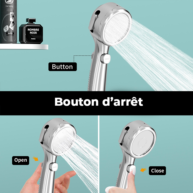 Pommeau de douche haute pression 4 modes