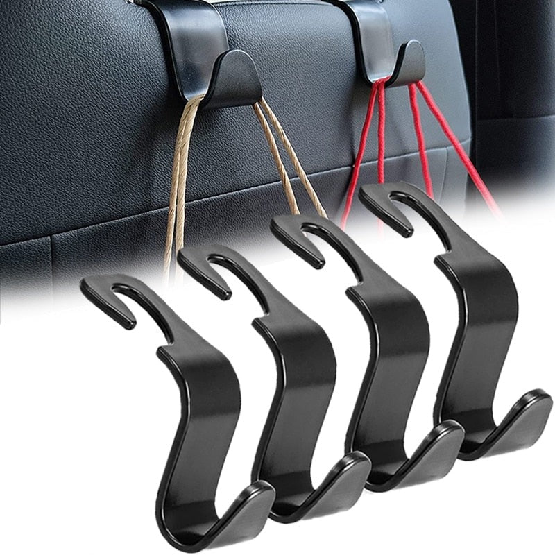 4x Crochets de rangement pour voiture