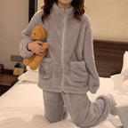 Ensemble pyjama cocooning en peluche - Femme