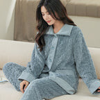 Ensemble d'intérieur cardigan torsadé mixte
