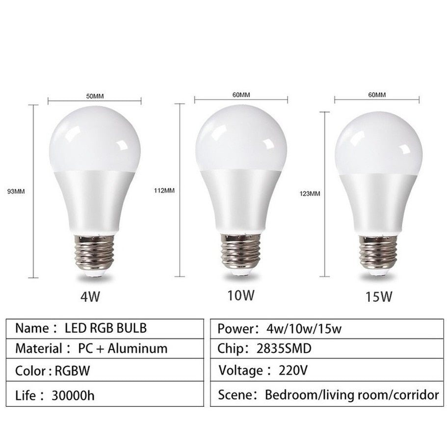 Lot de 2 ampoules RGB avec télécommande
