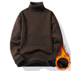 Pull à col roulé polaire rembourré pour homme