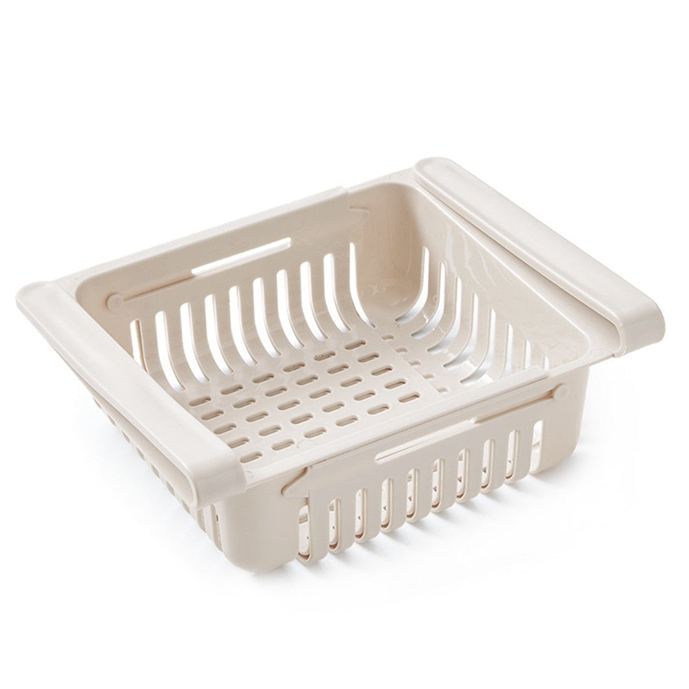 Lot de 2 paniers de rangement extensible pour réfrigérateur