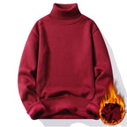 Pull à col roulé polaire rembourré pour homme