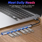 Hub Multi USB - 7 en 1 USB/USB C