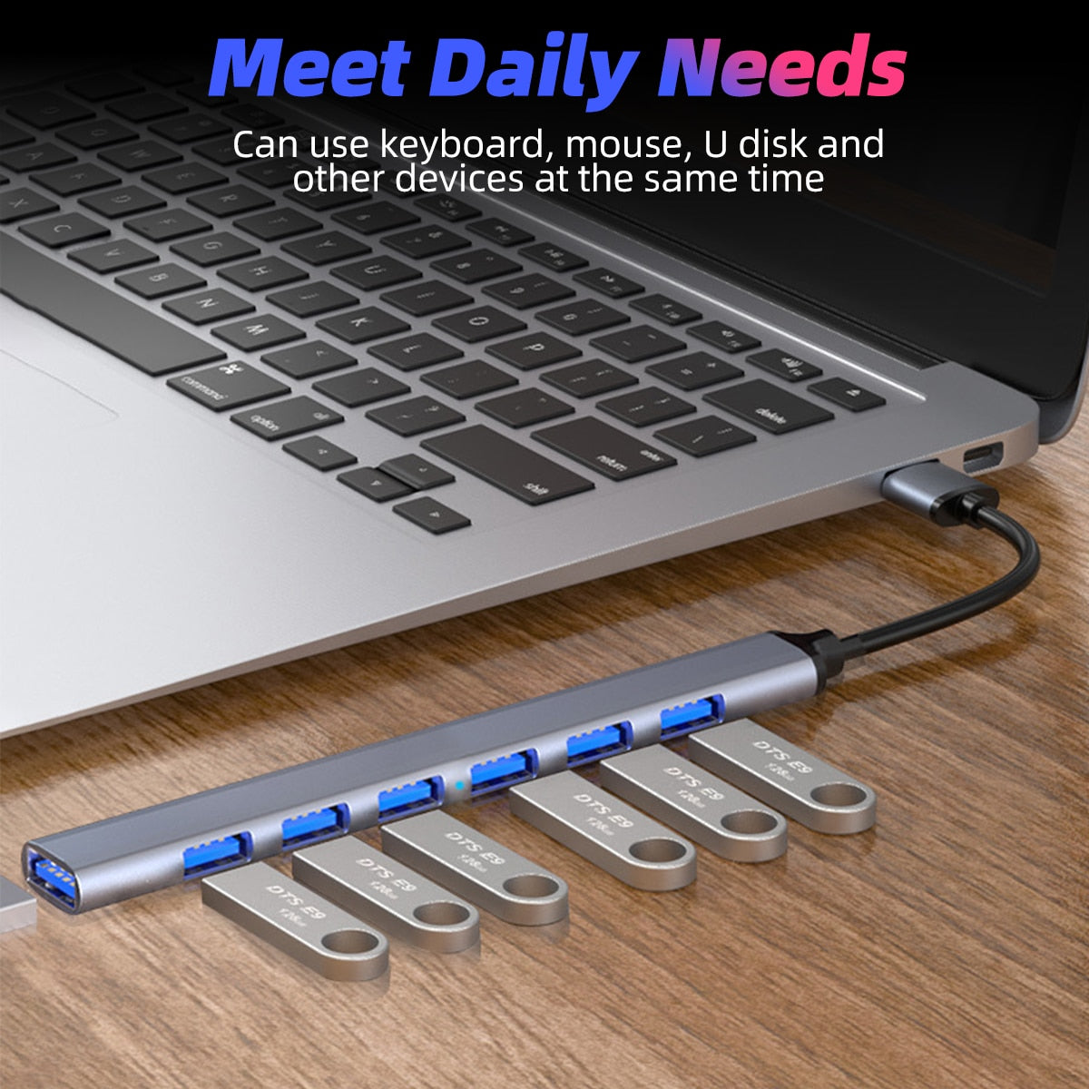 Hub Multi USB - 7 en 1 USB/USB C
