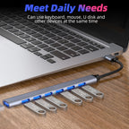 Hub Multi USB - 7 en 1 USB/USB C
