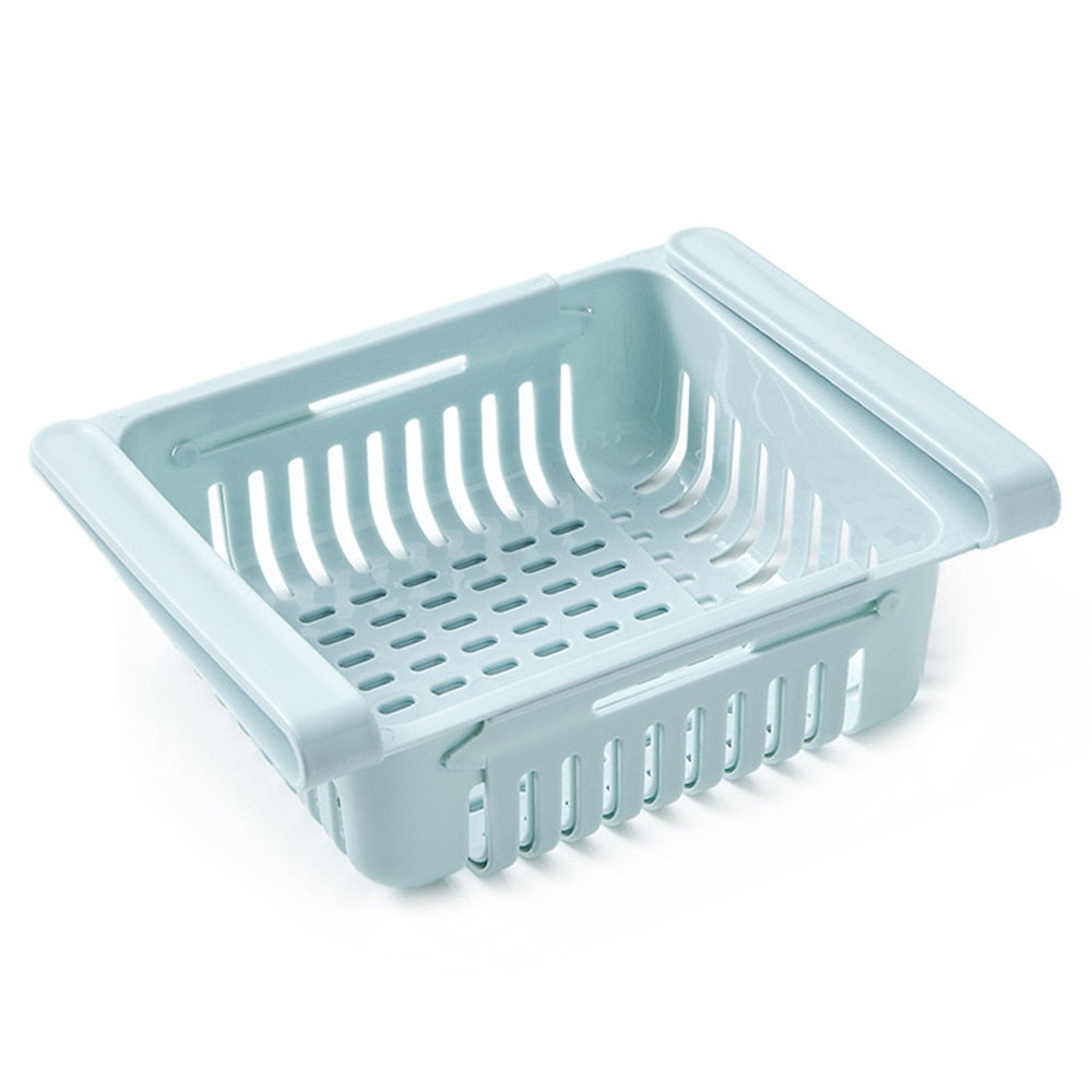 Lot de 2 paniers de rangement extensible pour réfrigérateur
