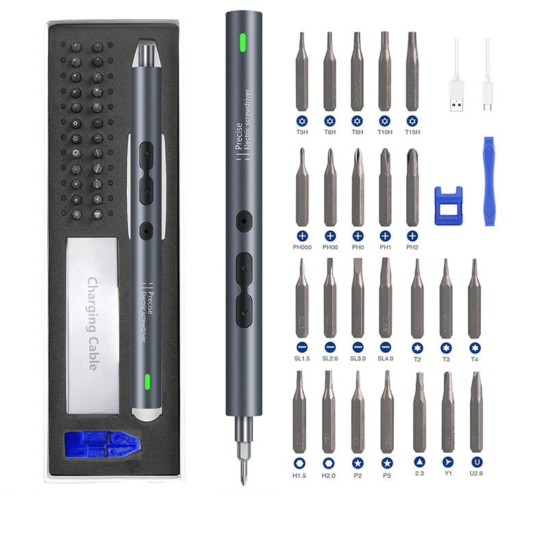 Tournevis électrique de précision + pack de 24 pièces
