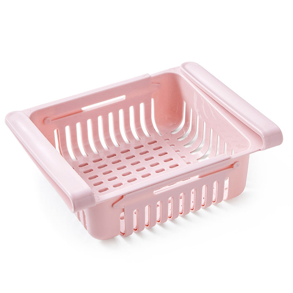 Lot de 2 paniers de rangement extensible pour réfrigérateur