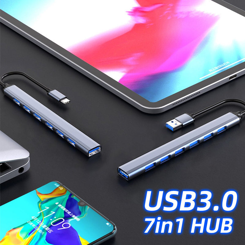 Hub Multi USB - 7 en 1 USB/USB C
