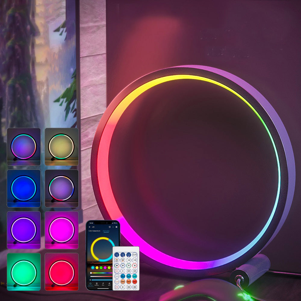 Lampe circulaire LED contrôlée par Bluetooth
