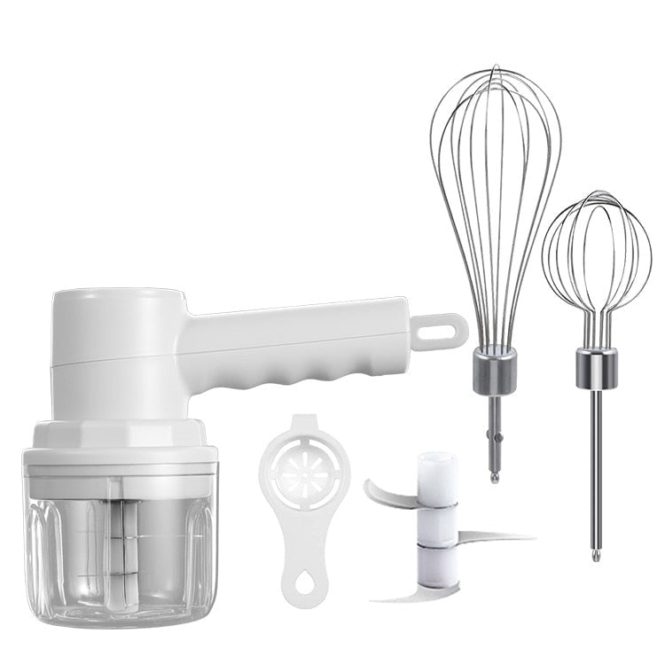 Mini hachoir x Batteur électrique sans fil