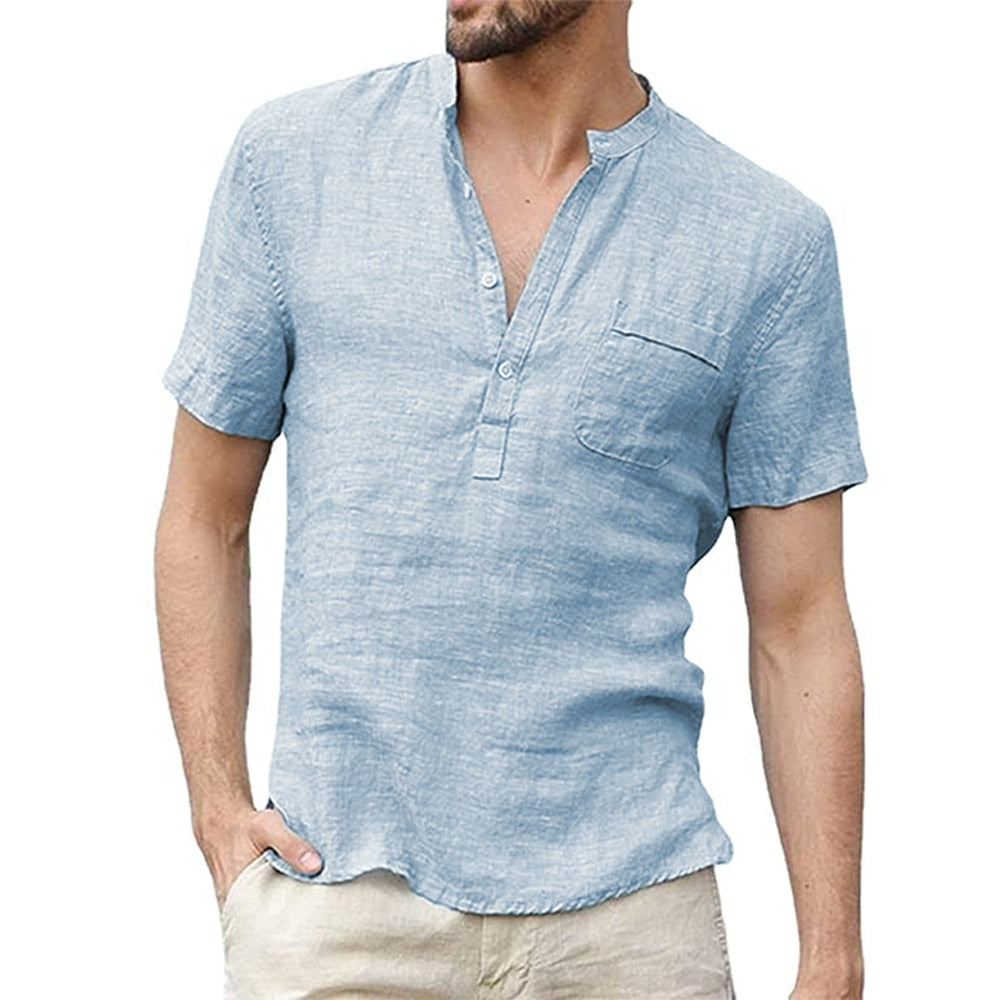 DAVID - Chemise en lin respirant pour homme