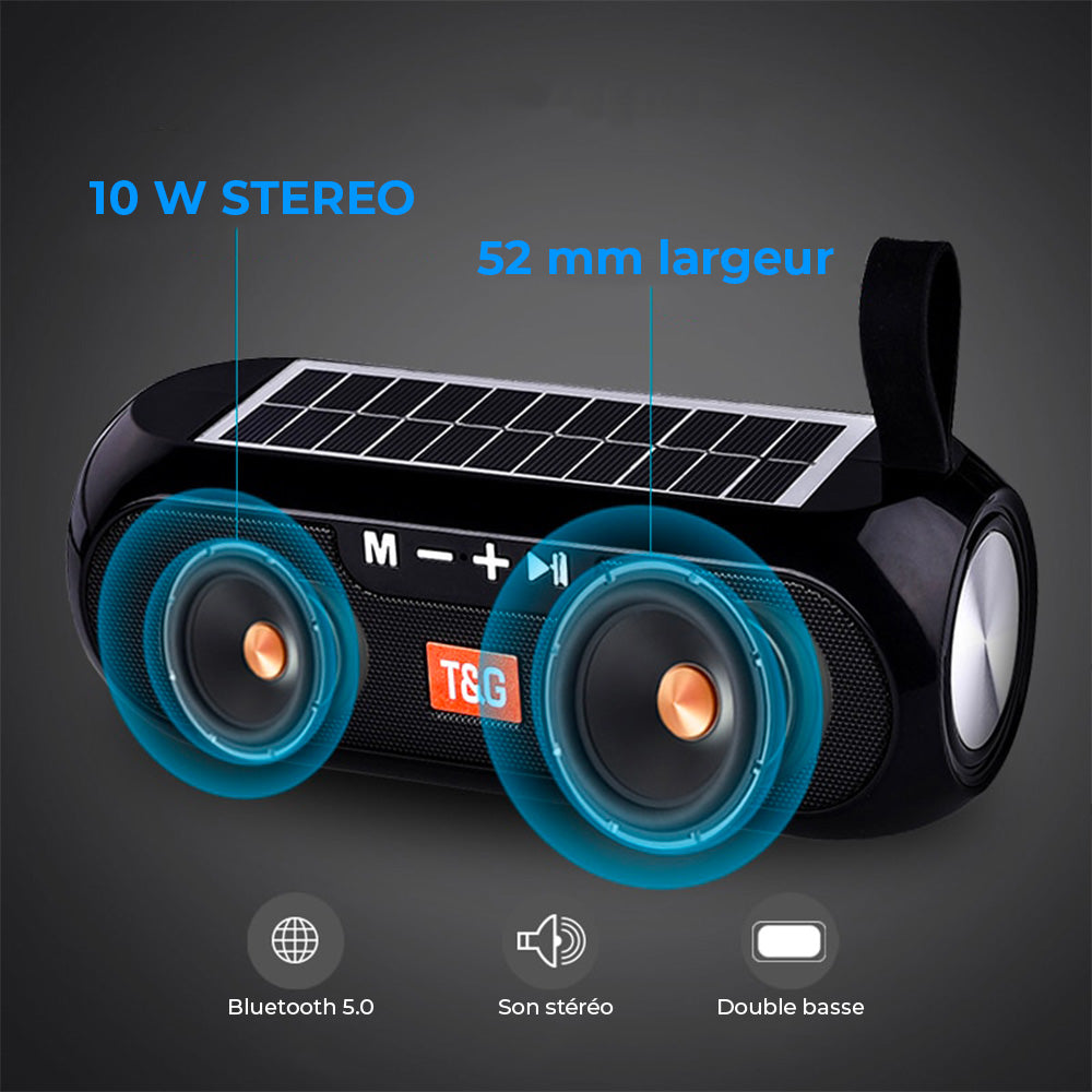 Enceinte bluetooth solaire