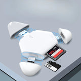 Clé USB triangulaire multi-ports + lecteur carte SD