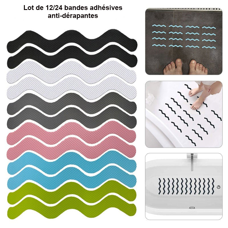 MAXI PACK : 48 bandes adhésives anti-dérapantes