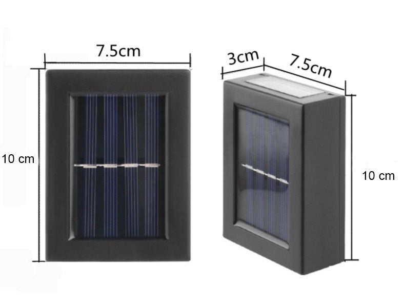 Lot de 2 applique murale LED solaire