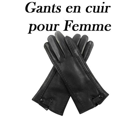 Gants en cuir tactiles pour femme