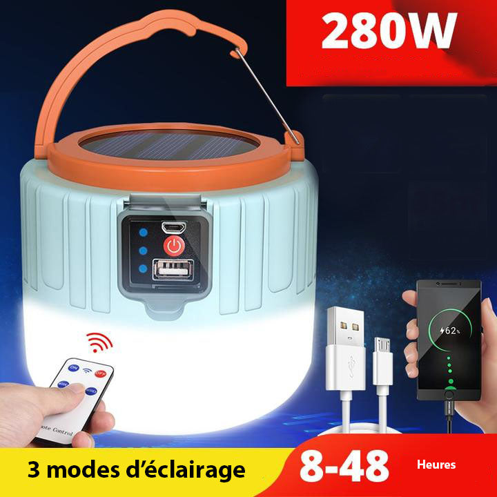 Lampe solaire LED avec télécommande