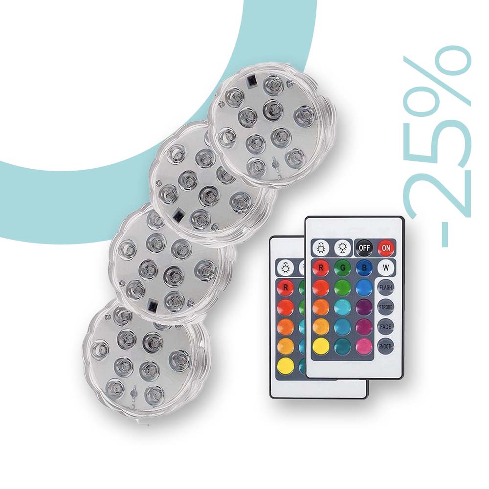 4x Lampe LED submersible