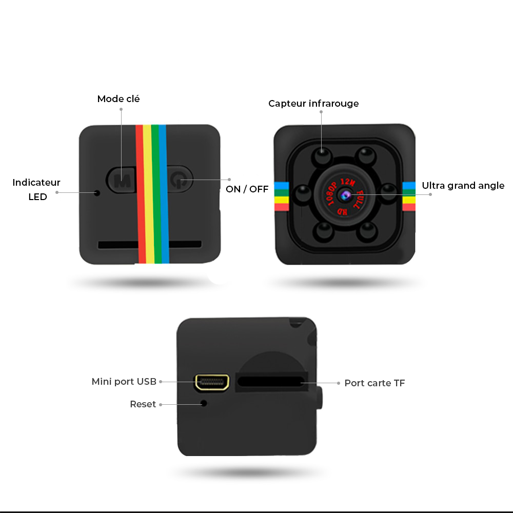 Mini caméra discrète + carte SD 16 Go