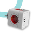Multiprise cube 4 prises + 3 ports USB