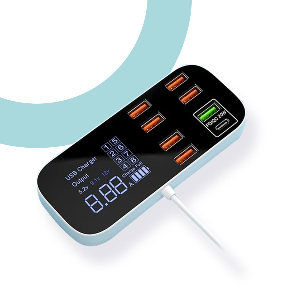 Station de charge rapide USB (8 ports)
