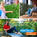 Clôture de jardin extensible en plantes artificielles
