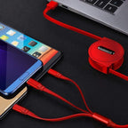 Câble USB rétractable 3 en 1 - [1 acheté = 1 OFFERT]
