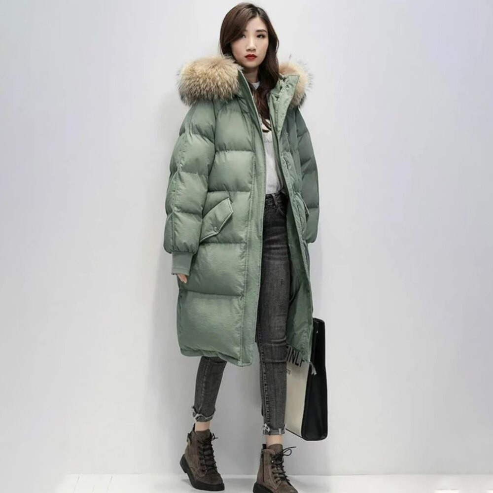 Judith - Parka longue matelassée avec capuche pour femme