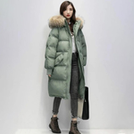 Judith - Parka longue matelassée avec capuche pour femme